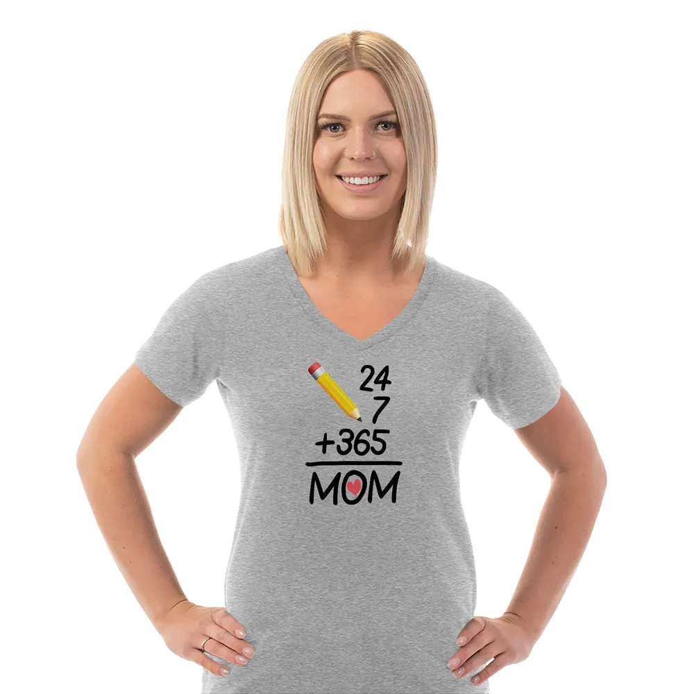 365 Mom Ladies Cotton V-Neck T-Shirt