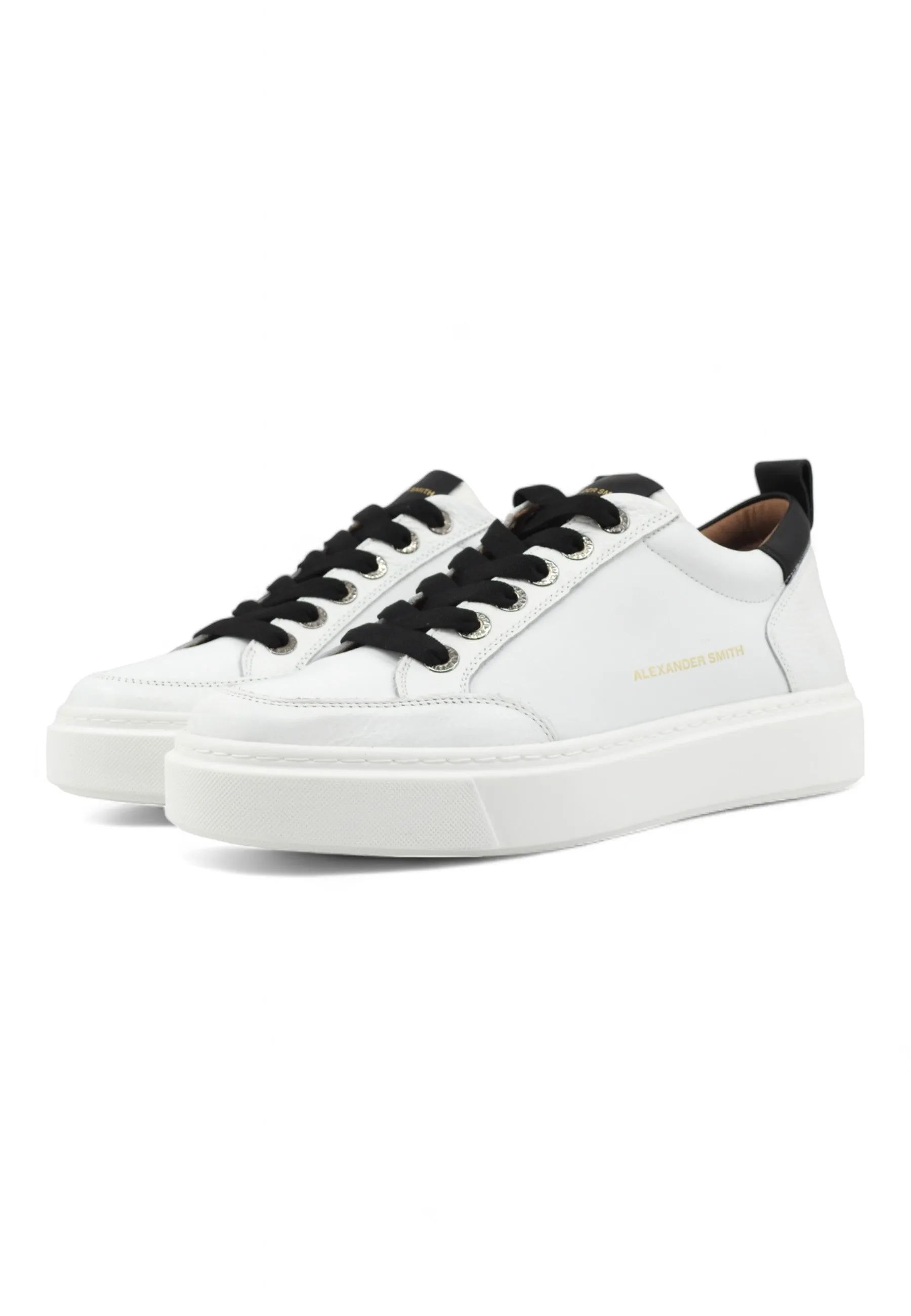 ALEXANDER SMITH Bond Man Sneaker Uomo White Black BDM3301