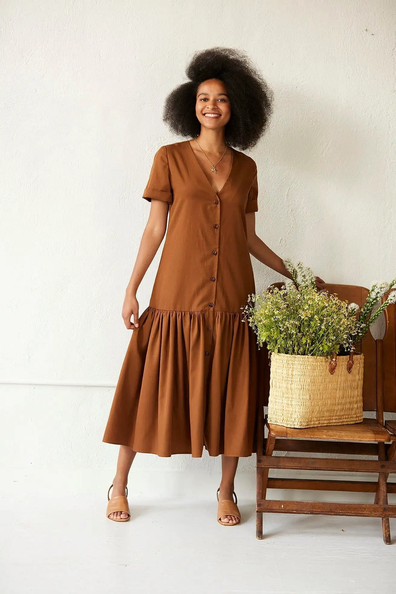 Aly Dress in Tencel Cotton