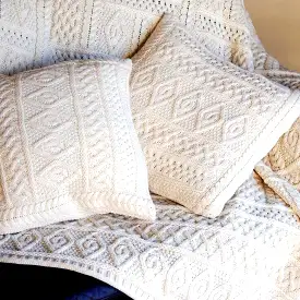 Aran Merino Wool Throw Blanket [2 Colors]