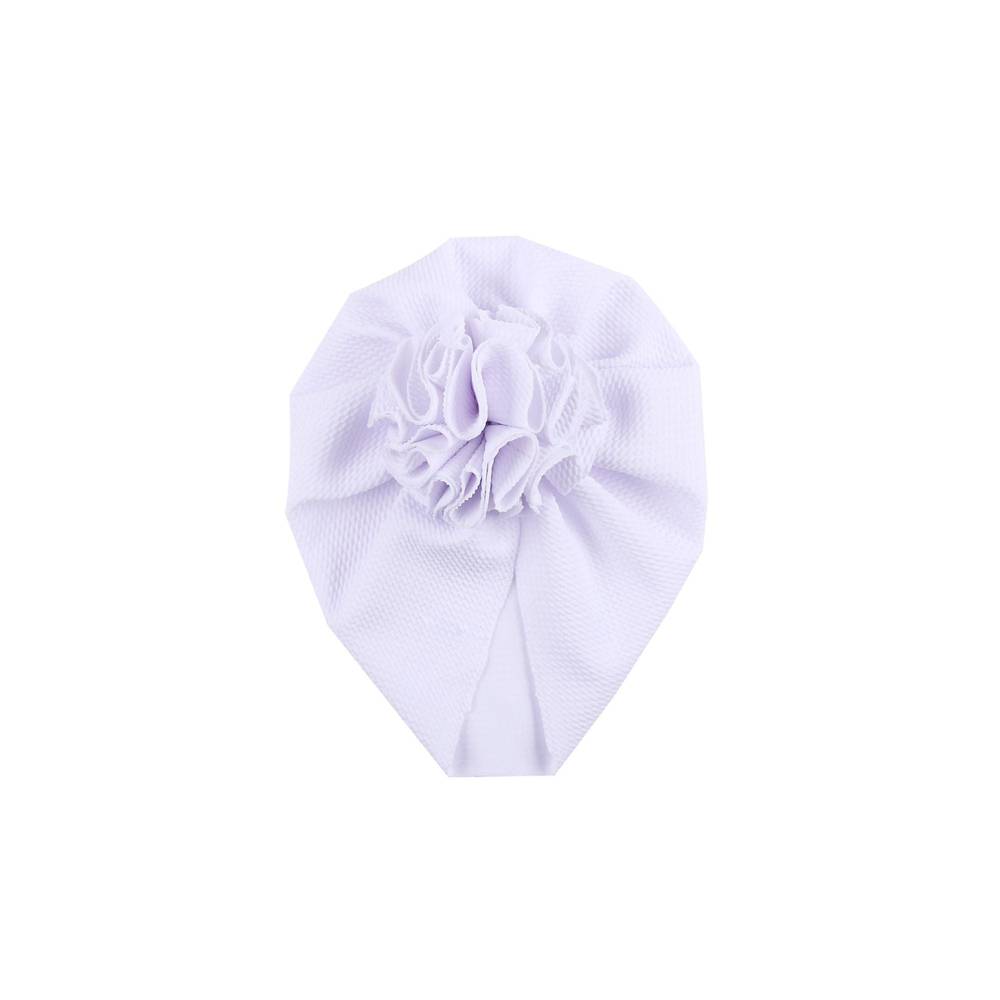 Baby Bobble Knot Turban in White