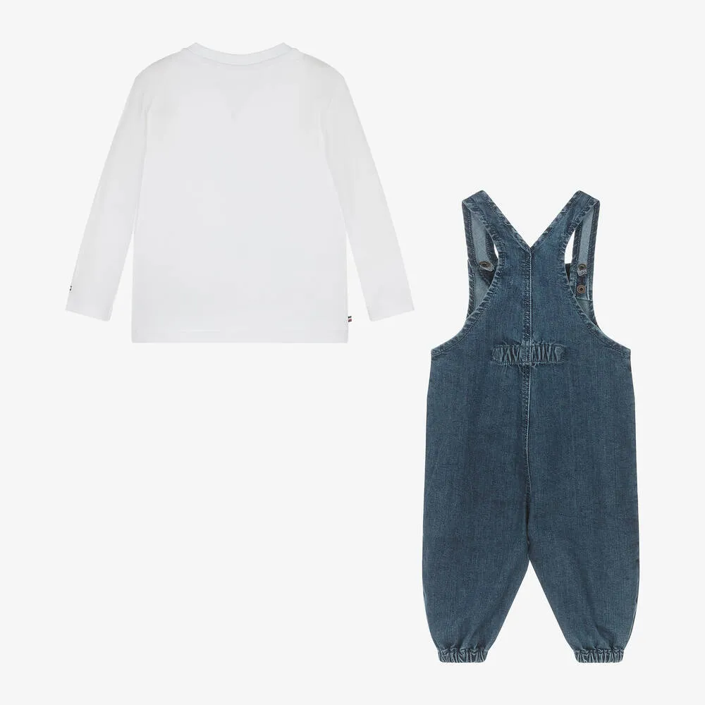 Baby Boys Blue Denim Dungaree Set