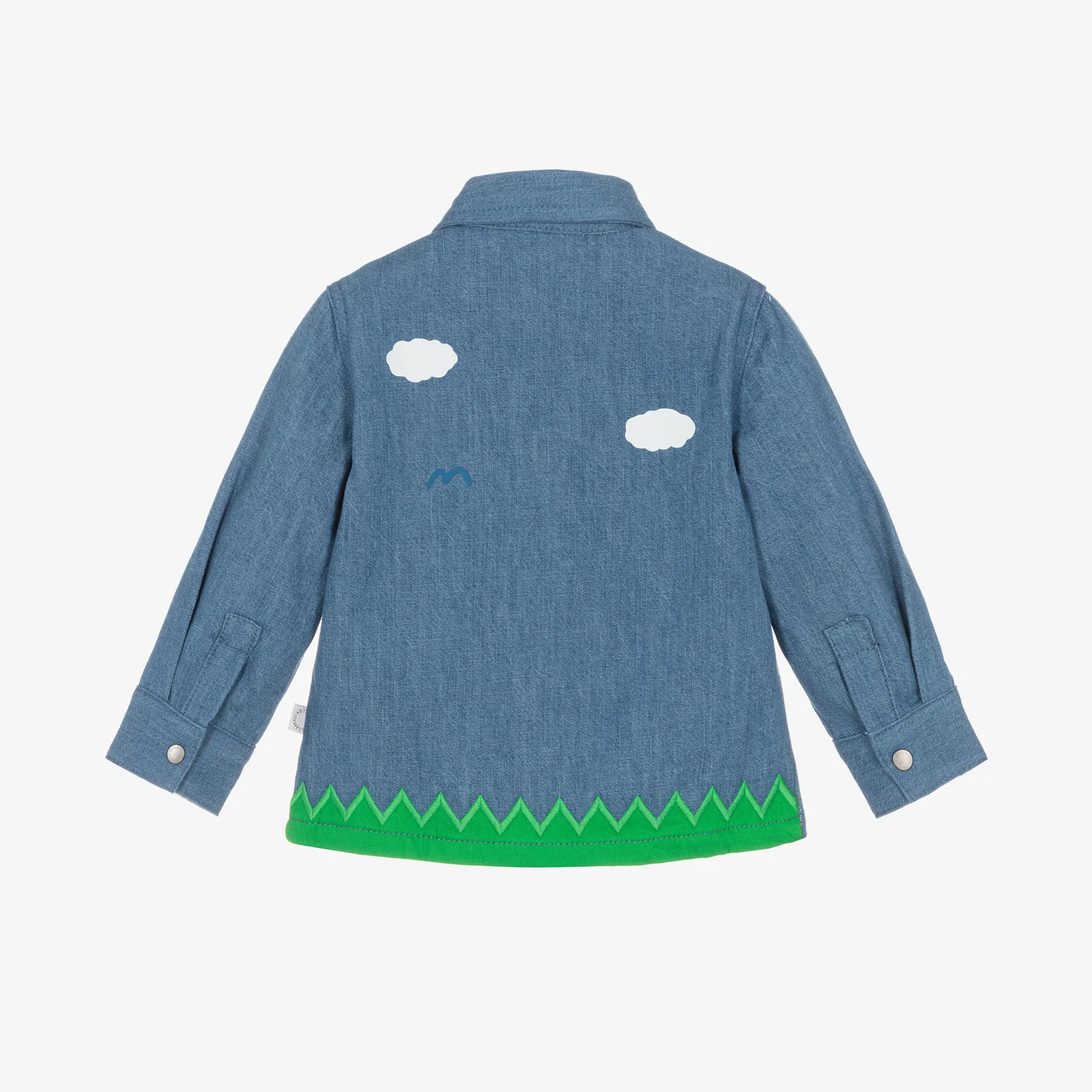 Baby Boys Blue Denim Farmyard Shirt