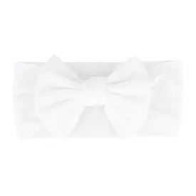 Baby Girl Toddler Textured Bow Headband in White