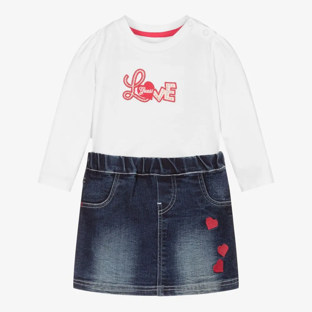 Baby Girls Denim Skirt Set