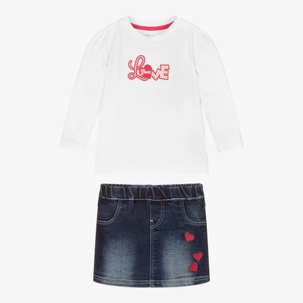 Baby Girls Denim Skirt Set