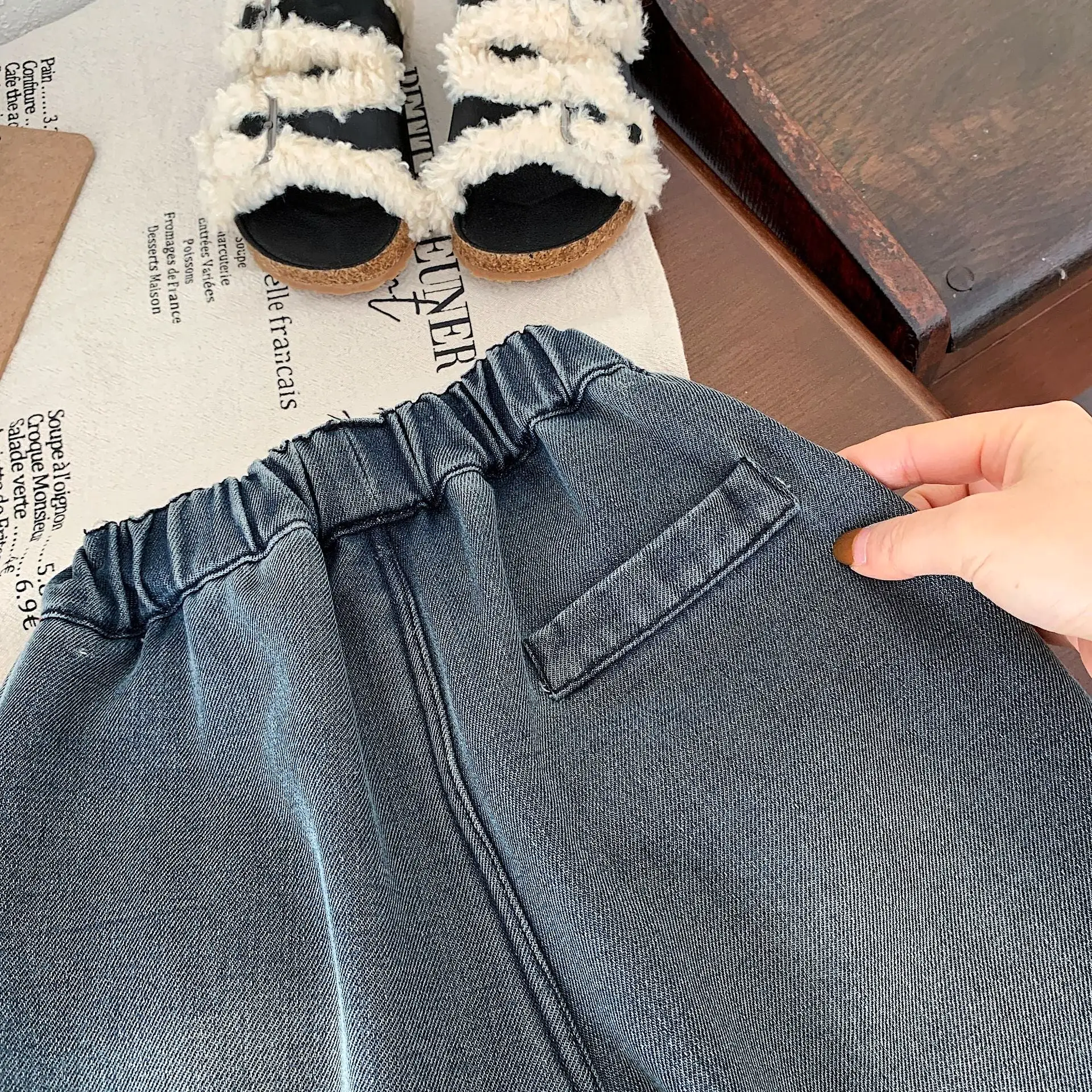 Baby Kid Boys Solid Color Jeans Wholesale 231130301