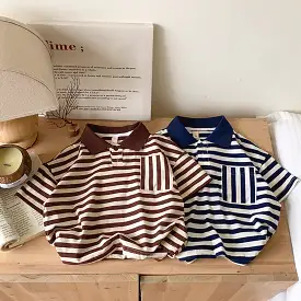 Baby Kid Boys Striped Tops Wholesale 240409279