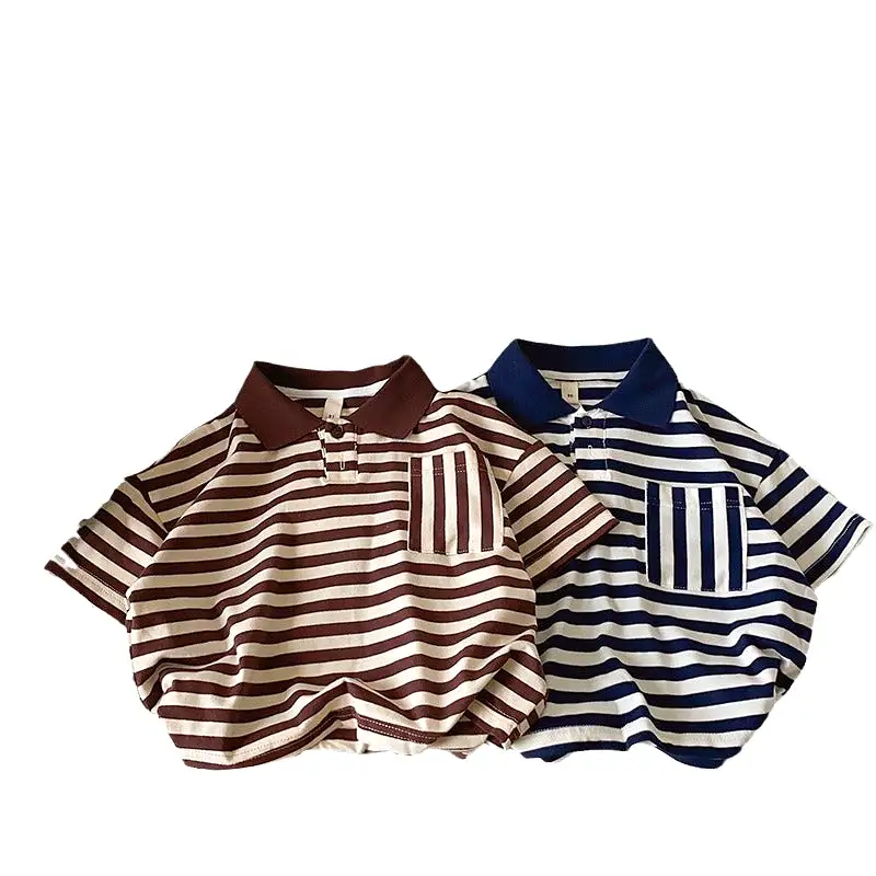 Baby Kid Boys Striped Tops Wholesale 240409279