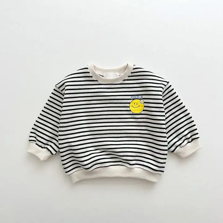 Baby Kid Girls Boys Solid Color Striped Tops Wholesale 23113048