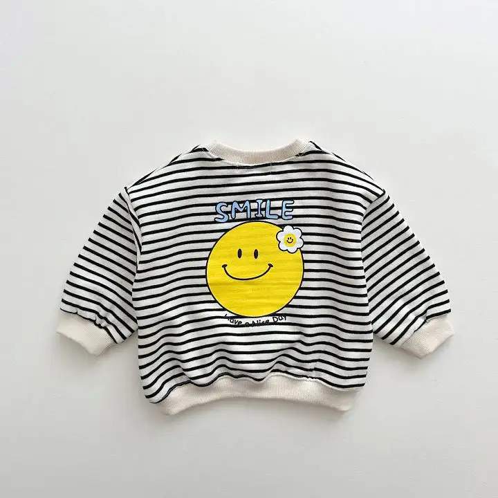 Baby Kid Girls Boys Solid Color Striped Tops Wholesale 23113048