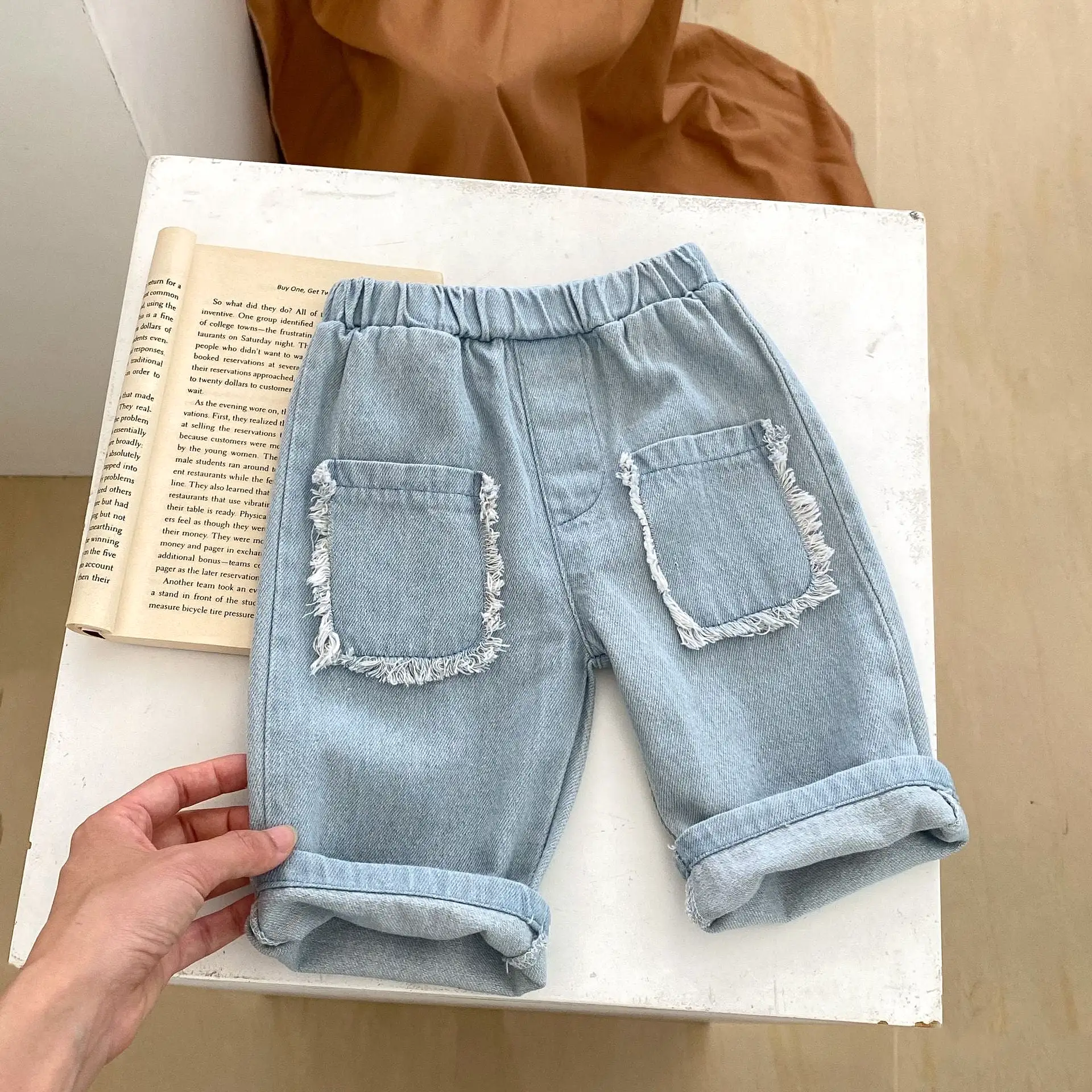 Baby Kid Unisex Solid Color Jeans Wholesale 230828276