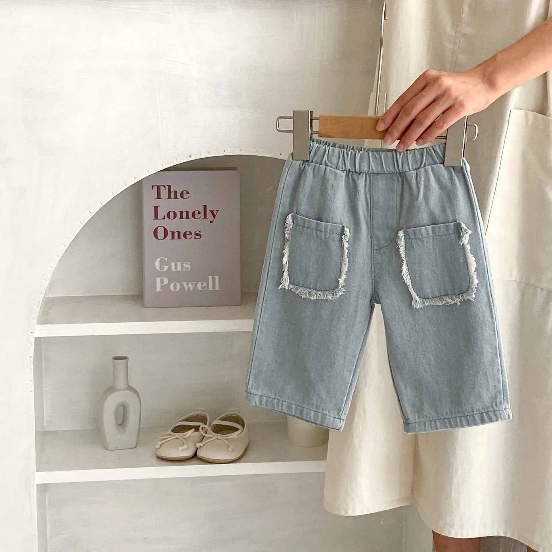 Baby Kid Unisex Solid Color Jeans Wholesale 230828276