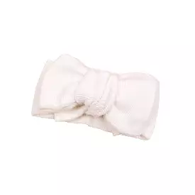 Baby Toddler Big Bow Ariel Headwrap Headband Soft in White