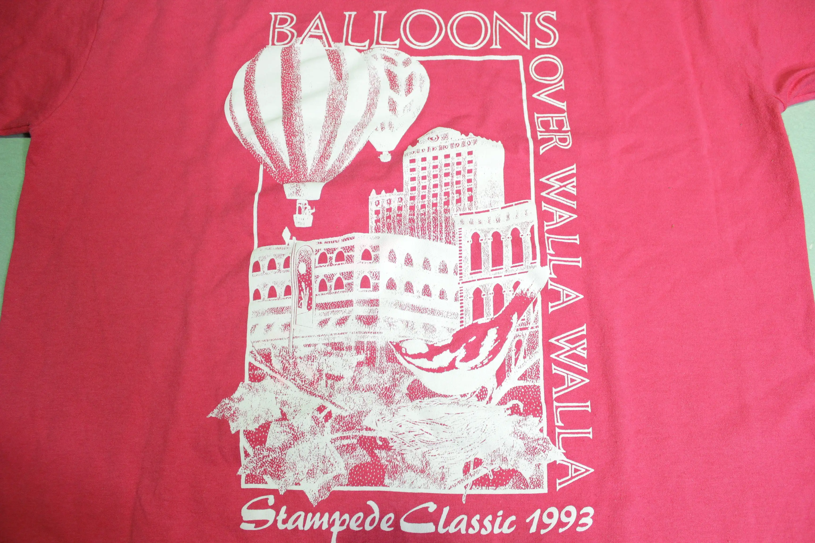 Balloons Over Walla Walla 1993 Classic Hot Air Stampede Vintage 90's Downtown T-Shirt