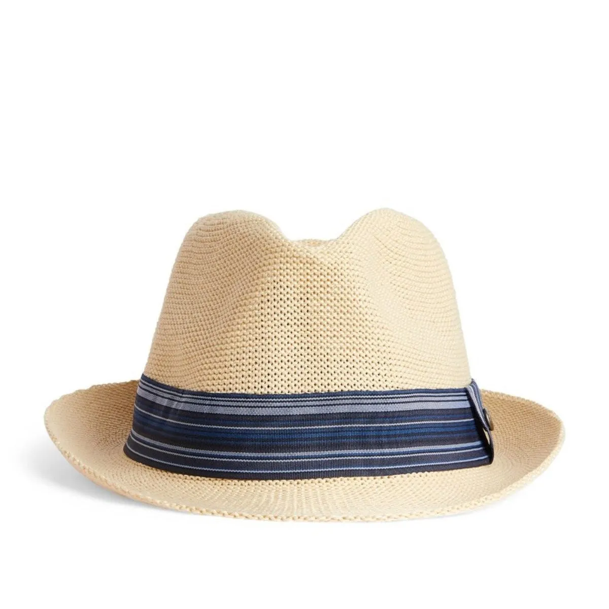 Barbour Men's Belford Trilby Hat in Ecru/Blue