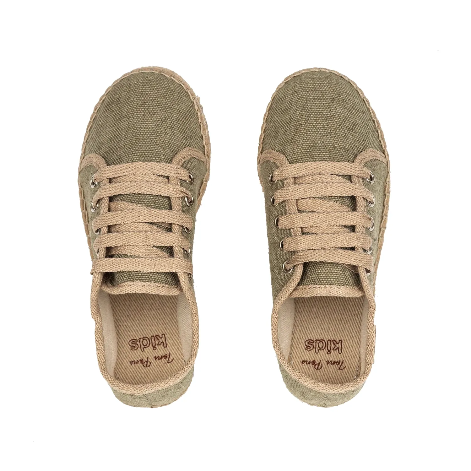 Basic Canvas Platform Espadrille for Kids - Emy-V