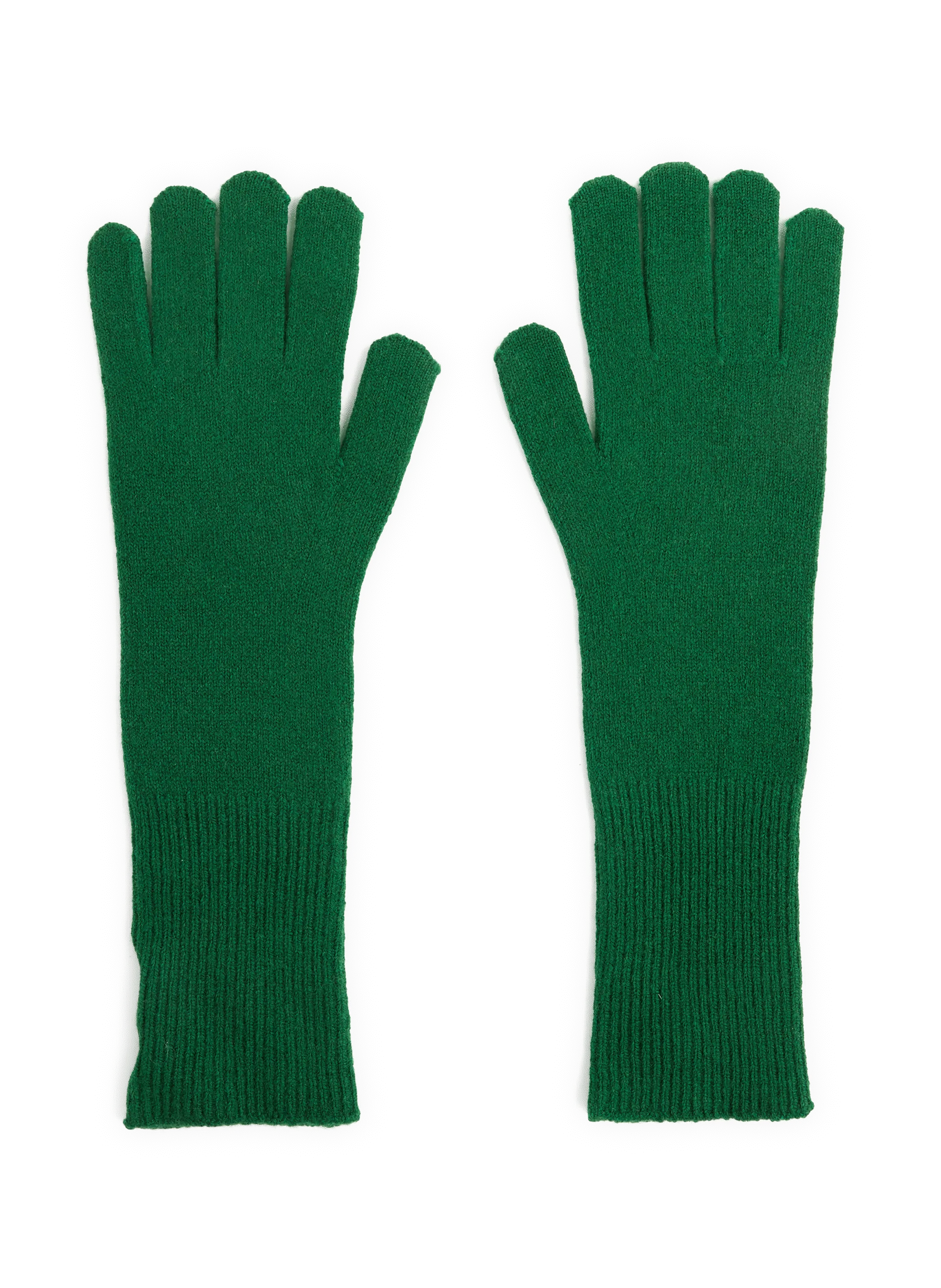 BECKSÖNDERGAARD  Long wool-blend gloves - Green