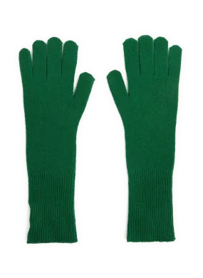 BECKSÖNDERGAARD  Long wool-blend gloves - Green