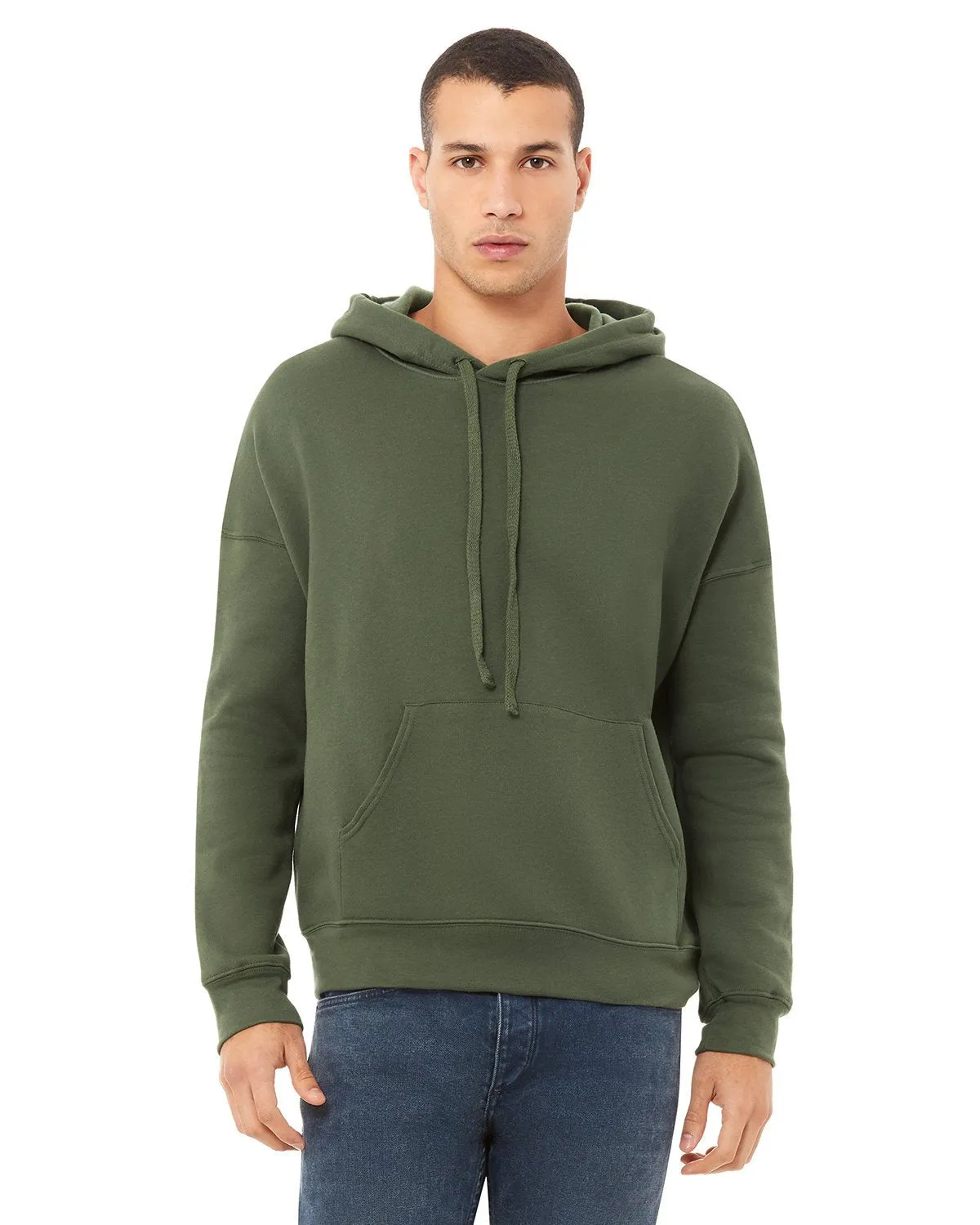 Bella + Canvas Unisex Sponge Fleece Pullover Hoodie 3729 Military Green