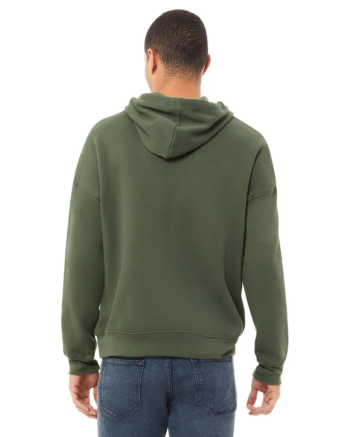 Bella + Canvas Unisex Sponge Fleece Pullover Hoodie 3729 Military Green