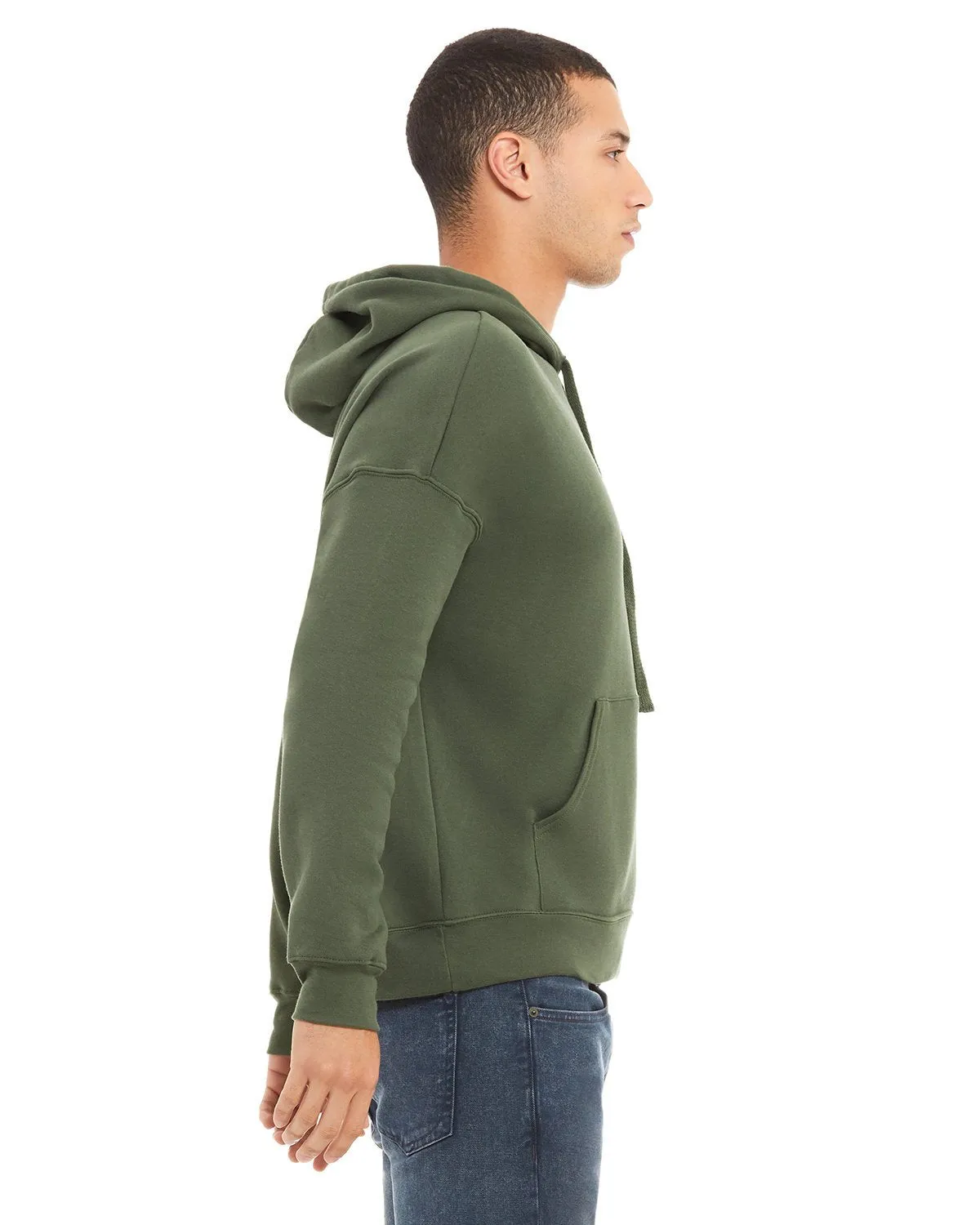 Bella + Canvas Unisex Sponge Fleece Pullover Hoodie 3729 Military Green