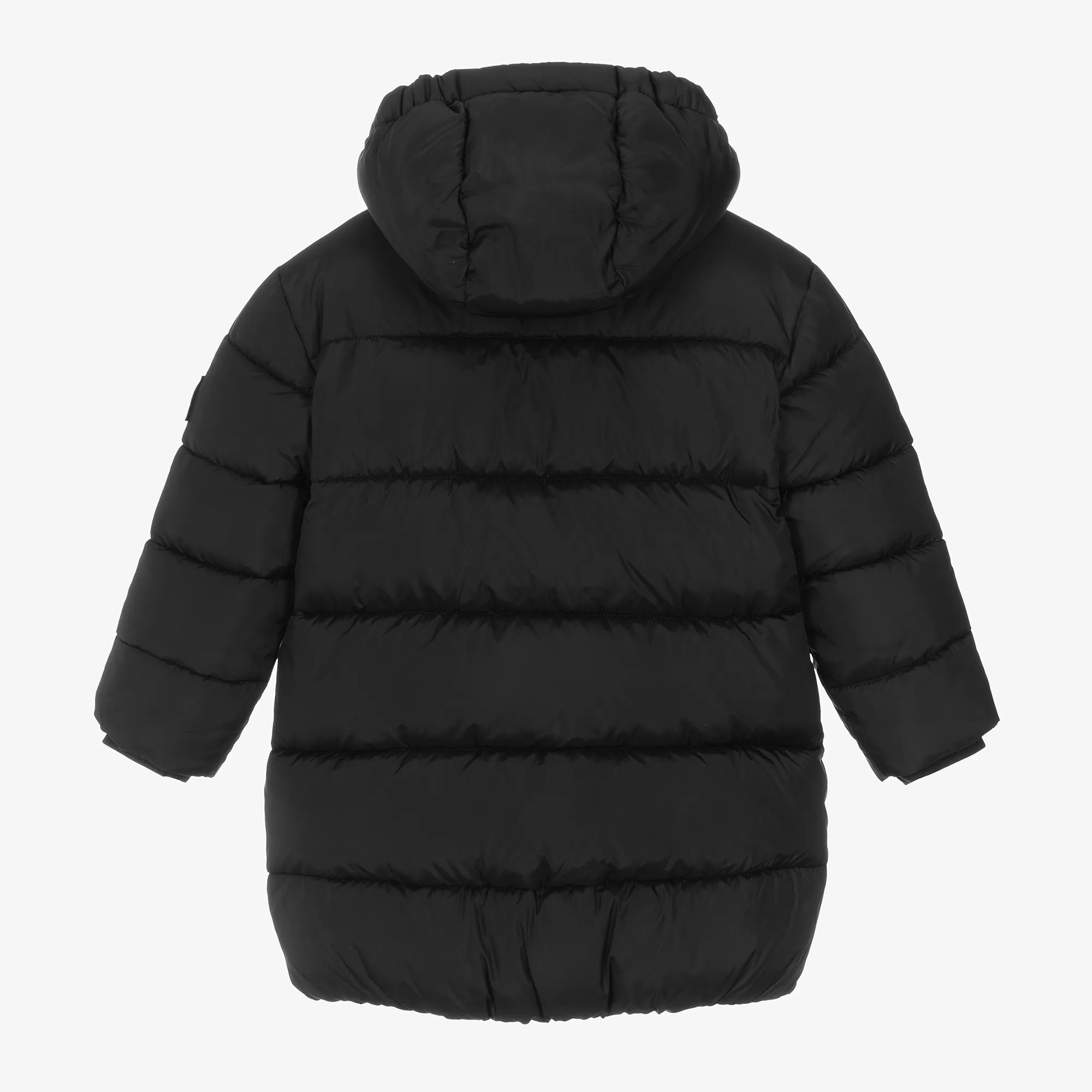  Black Hooded Puffer Coat