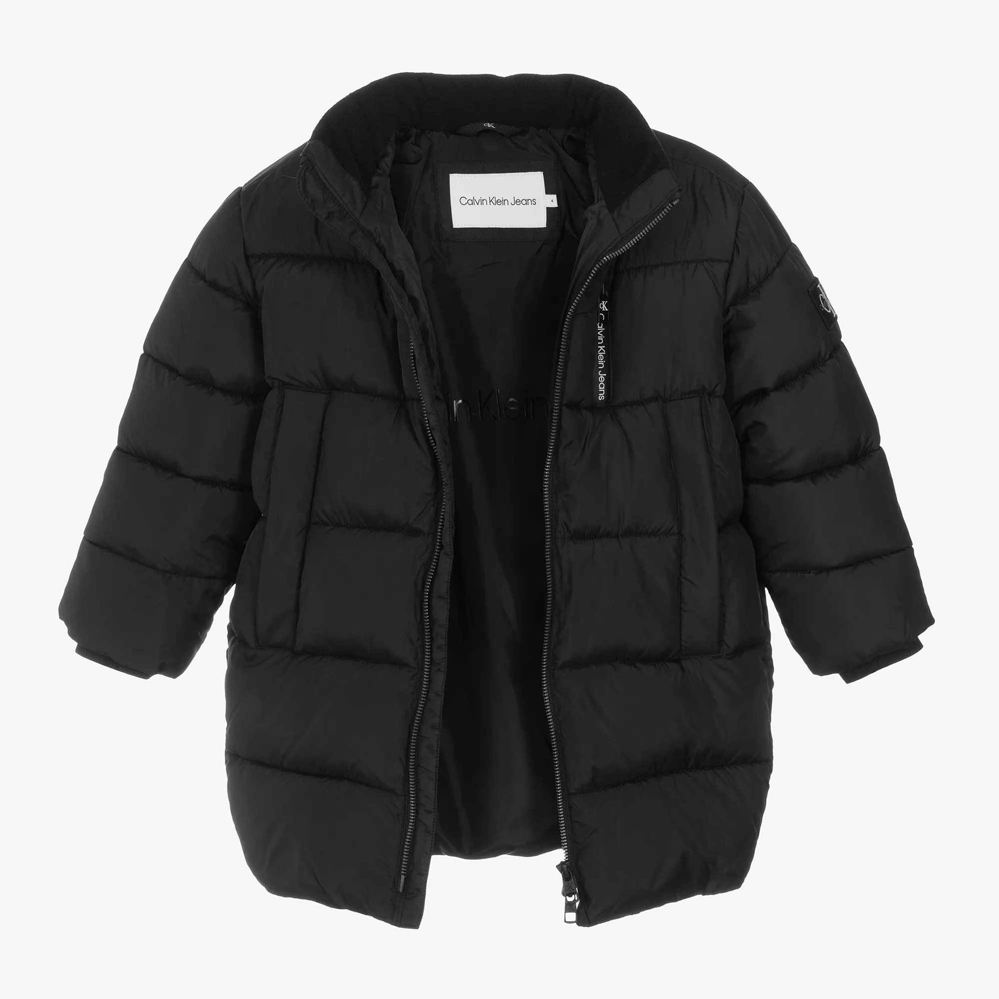  Black Hooded Puffer Coat