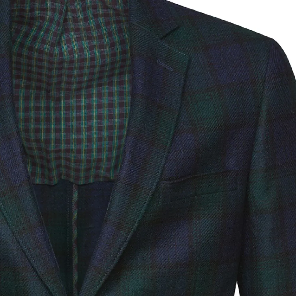 Black Watch Tartan Cashmere Blend Jacket by Viyella