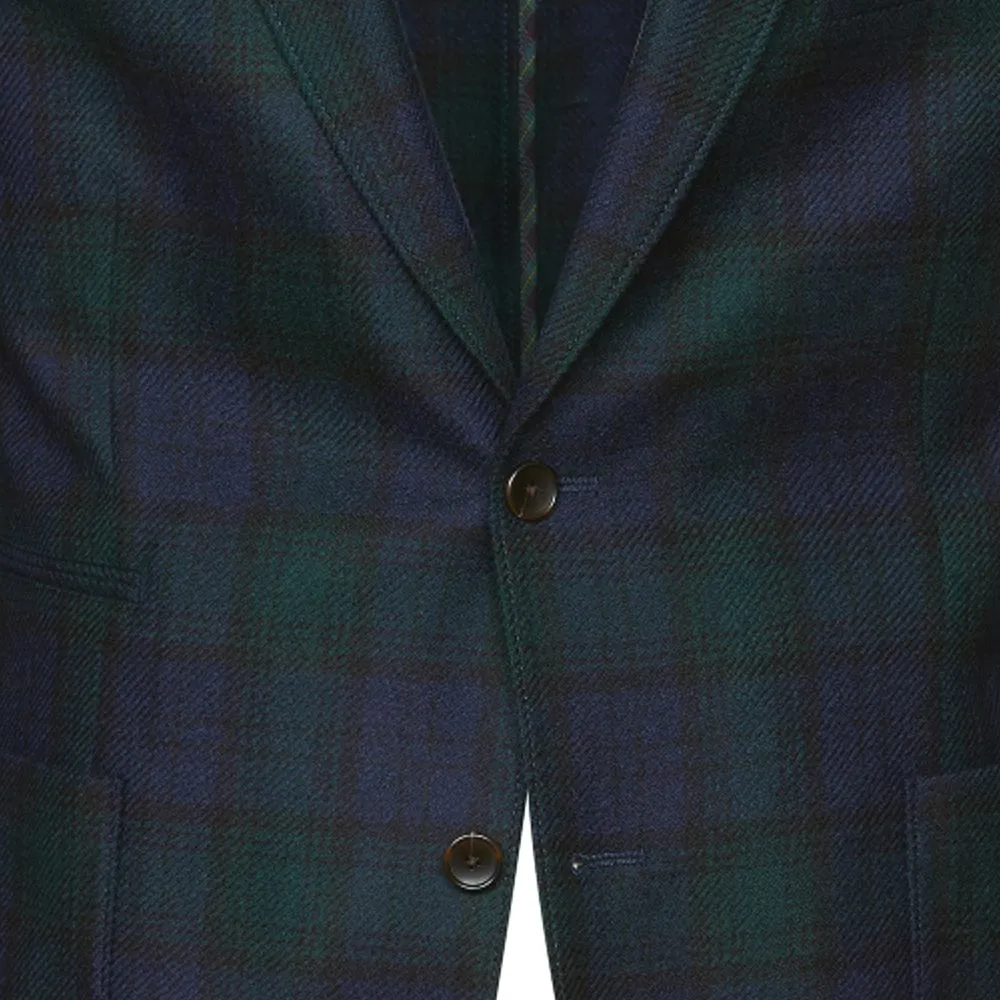 Black Watch Tartan Cashmere Blend Jacket by Viyella