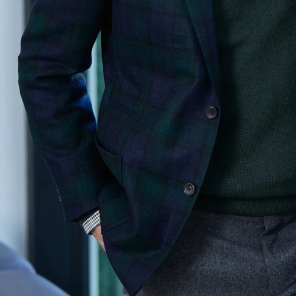 Black Watch Tartan Cashmere Blend Jacket by Viyella