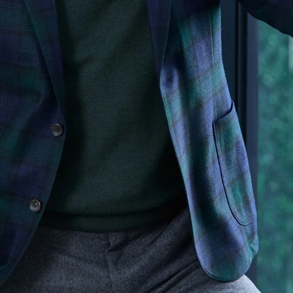 Black Watch Tartan Cashmere Blend Jacket by Viyella