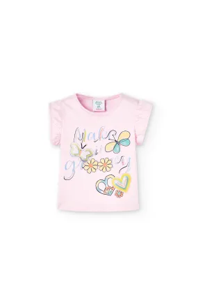 Boboli Girls SS Butterfly T-shirt & Denim Shorts Set