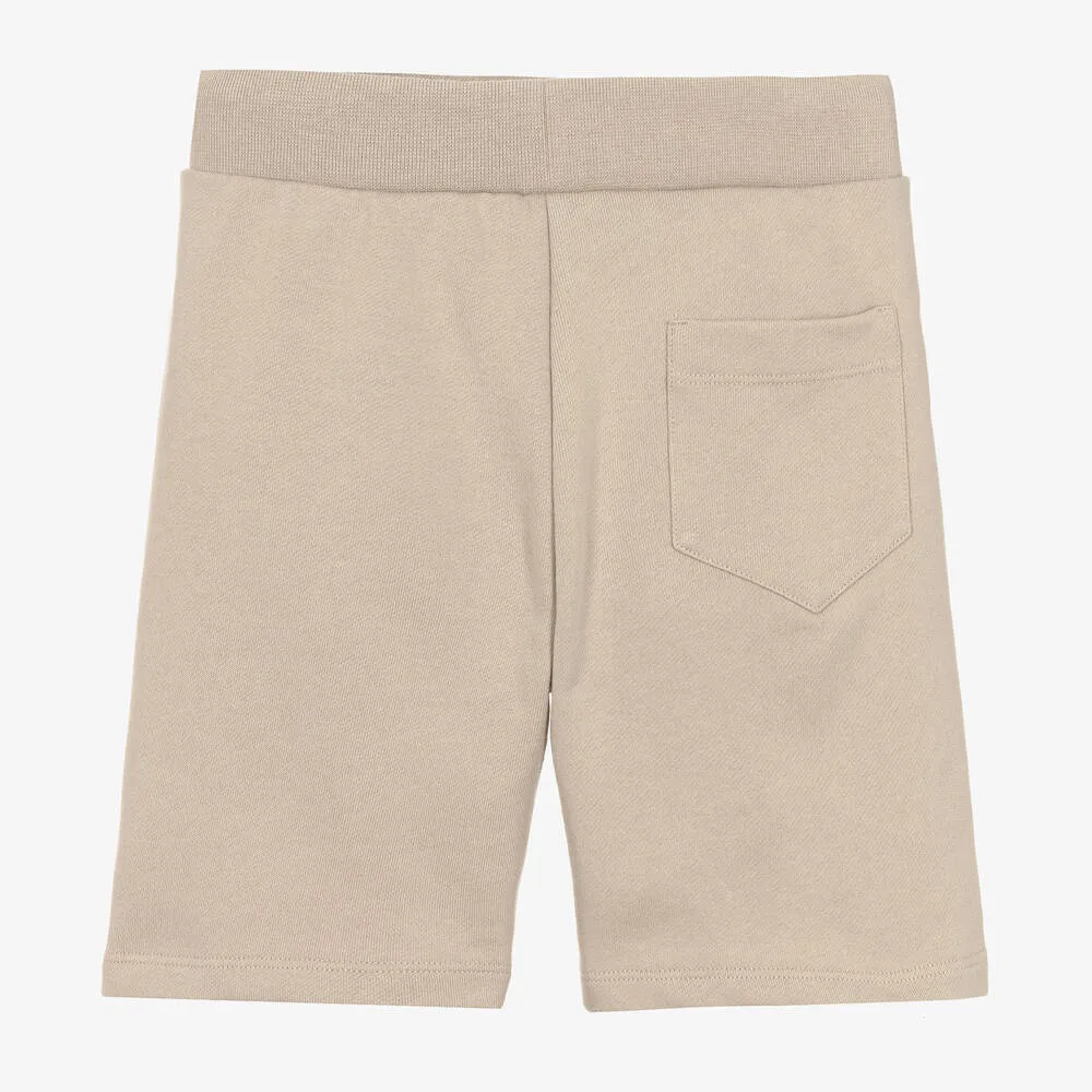 Boys Beige Cotton Shorts