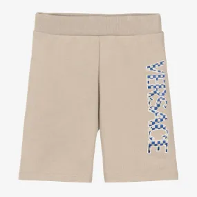 Boys Beige Cotton Shorts