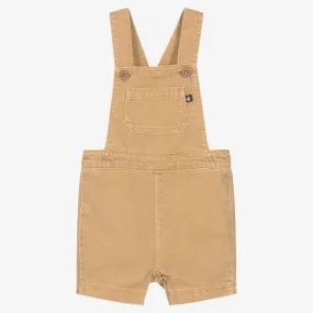 Boys Beige Denim Dungaree Shorts