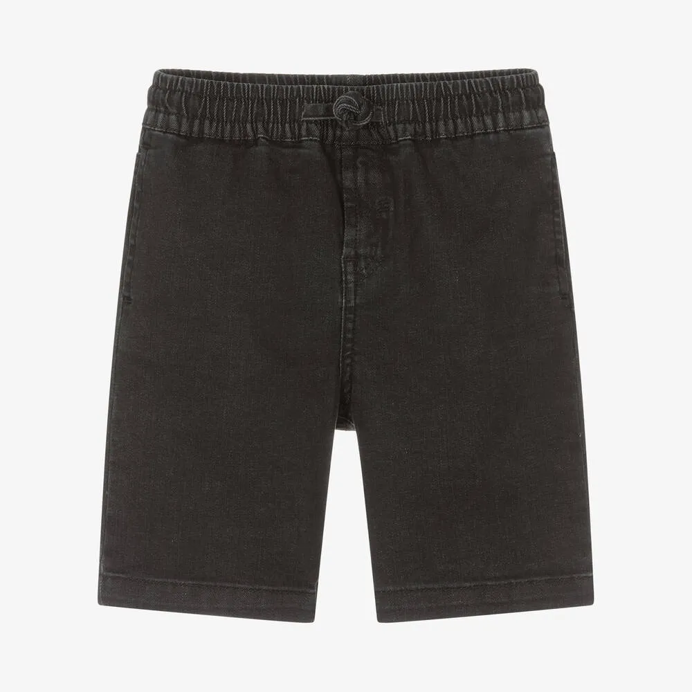 Boys Black Denim Shorts