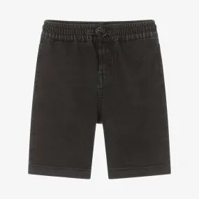 Boys Black Denim Shorts