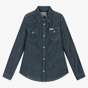 Boys Blue Cotton Denim Shirt