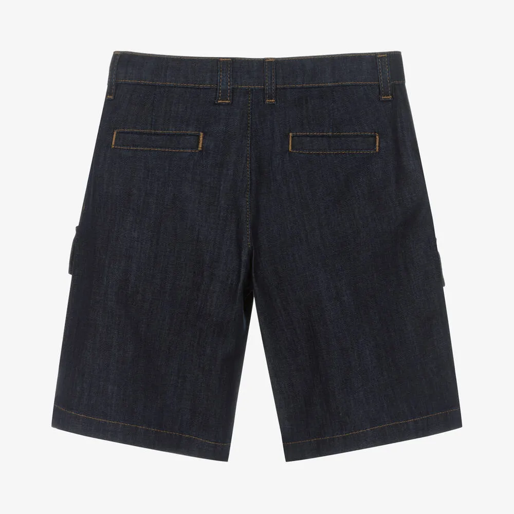 Boys Blue Denim Bermuda Shorts