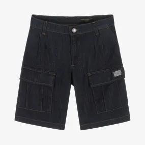 Boys Blue Denim Bermuda Shorts