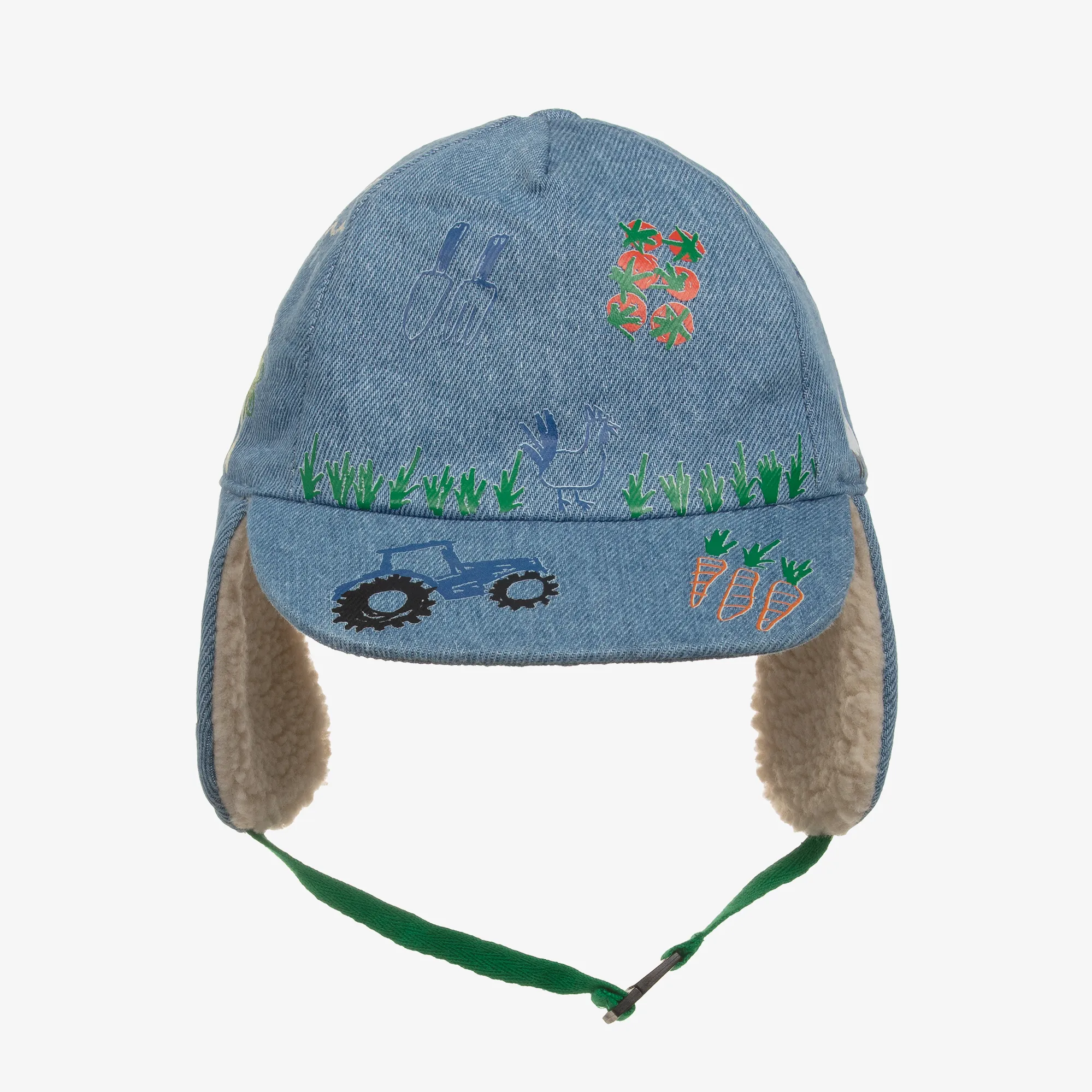 Boys Blue Denim Deerstalker Hat