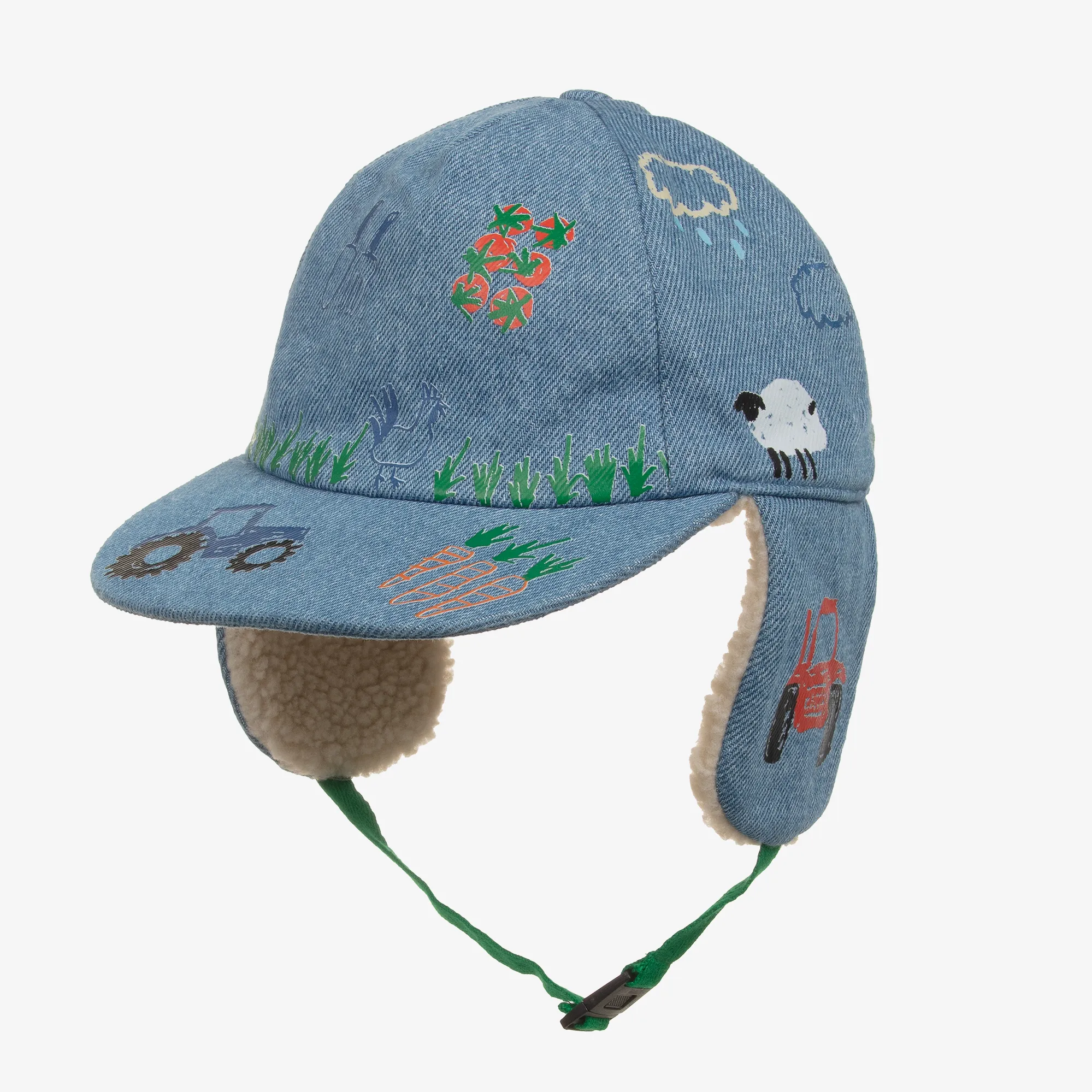 Boys Blue Denim Deerstalker Hat