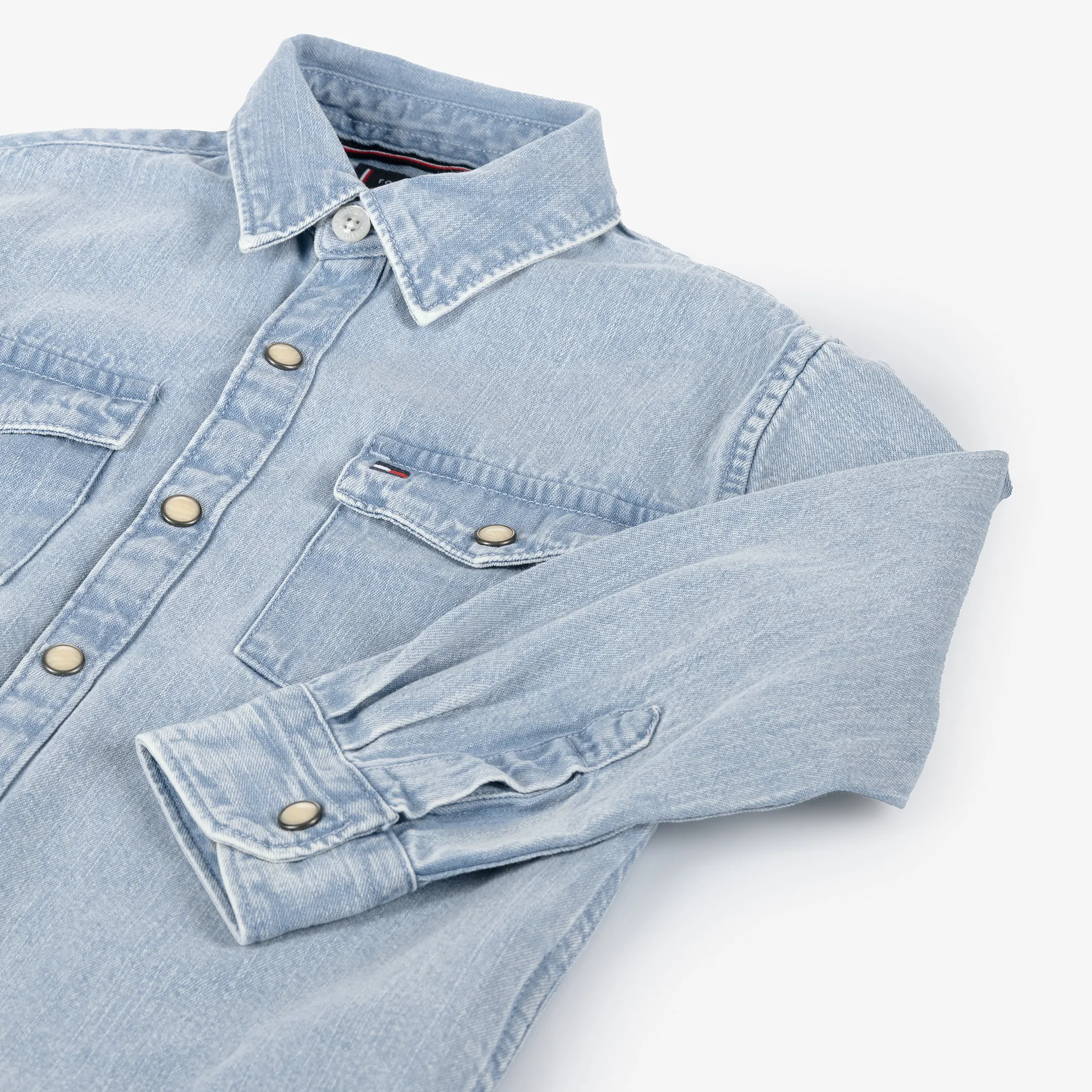 Boys Blue Wash Denim Shirt