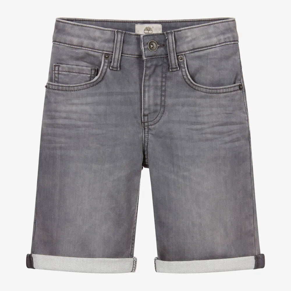 Boys Grey Denim Shorts