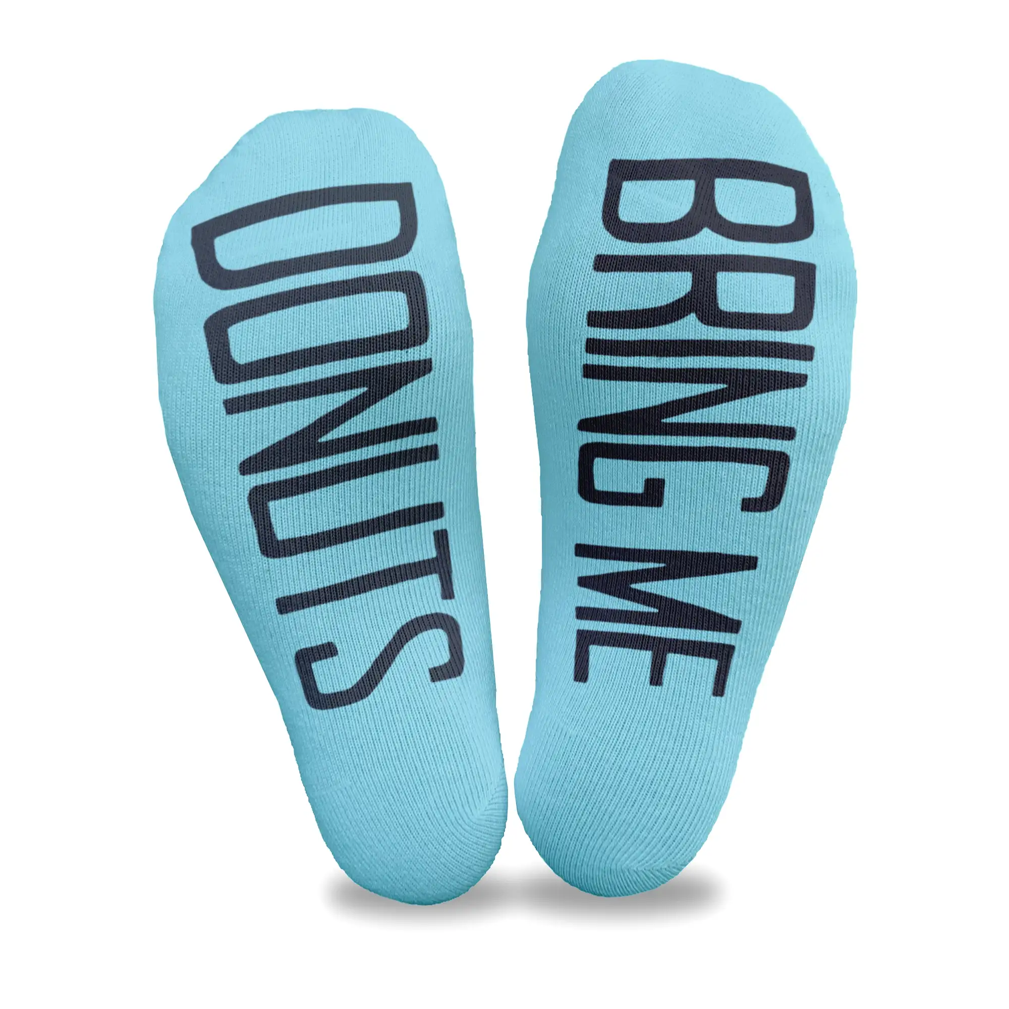 Bring Me Donuts - No Show Socks Words on the Sole