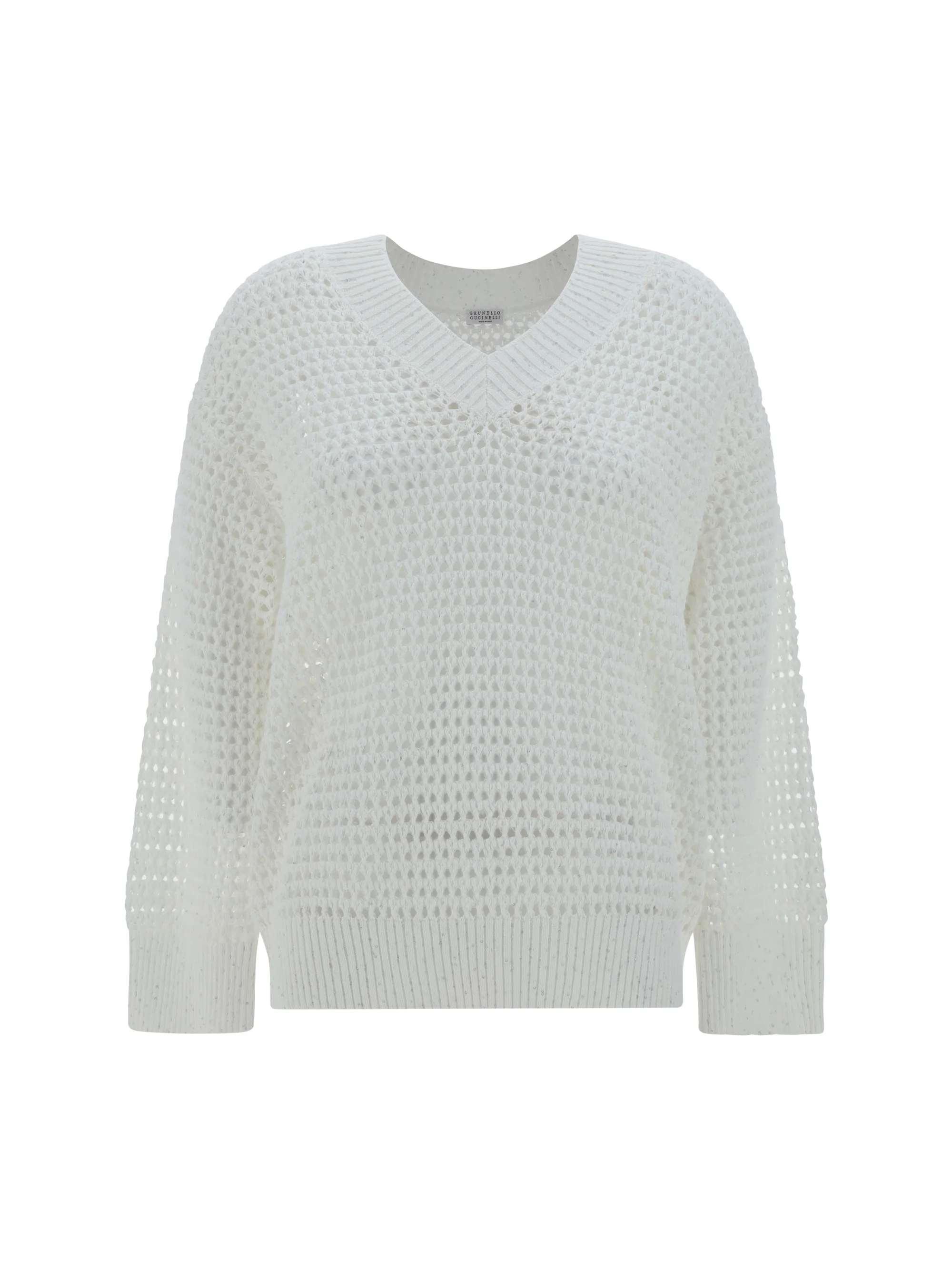 BRUNELLO CUCINELLI  |Rib V-Neck Long Sleeves Cotton V-neck & Crew neck