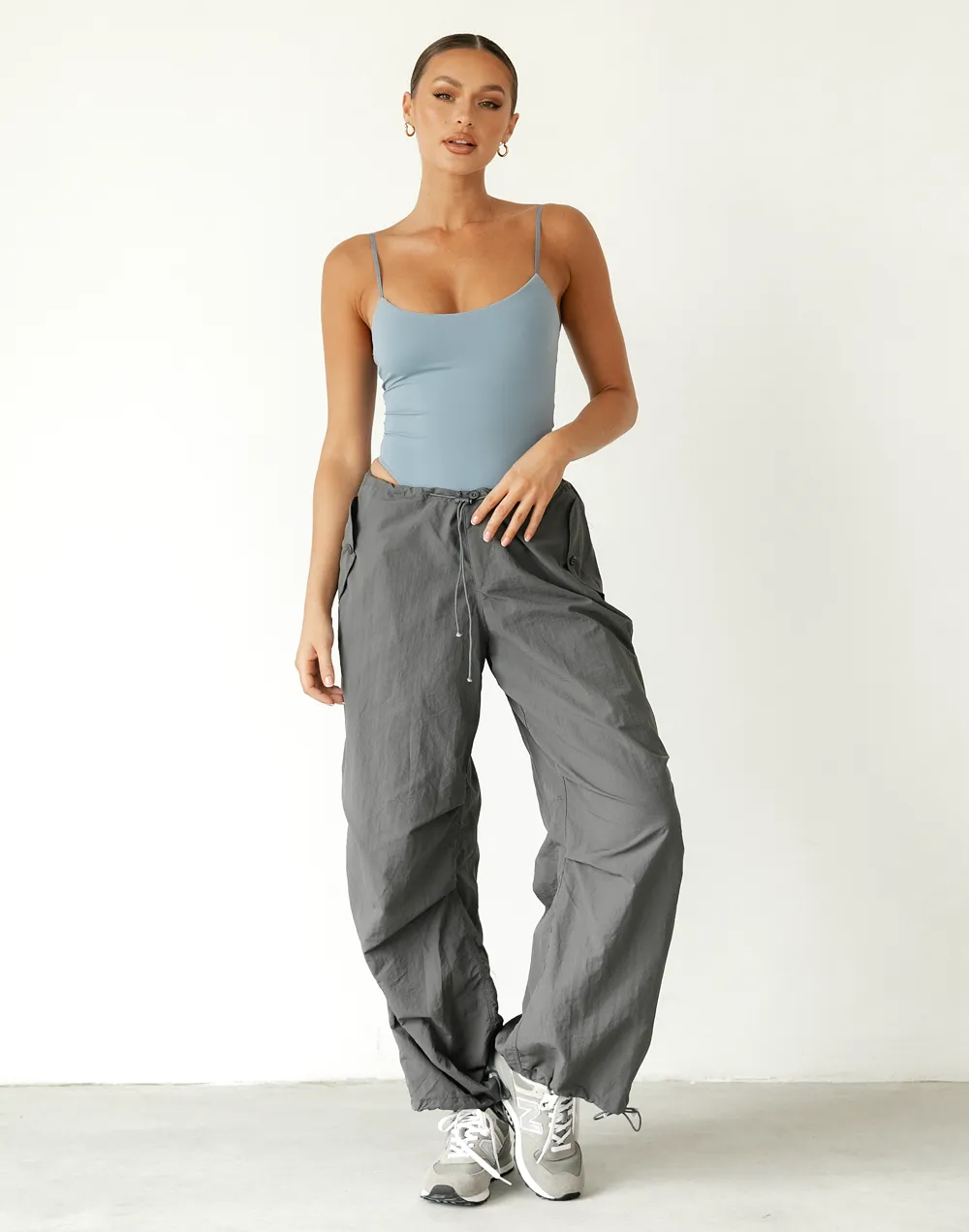 Brunie Parachute Pants (Grey)