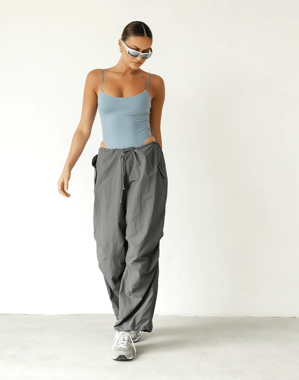 Brunie Parachute Pants (Grey)