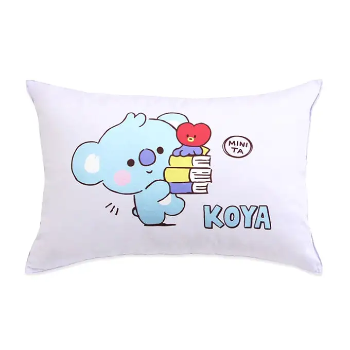 BT21 Little Buddy Pillow Covers Bangtan Boys BTS Cushion Cases 100% Cotton Kpop Home Decor Bedroom Naradeco Line Freinds